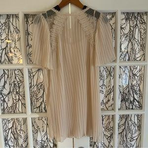 Zara Pleated Mini Dress Pink Small